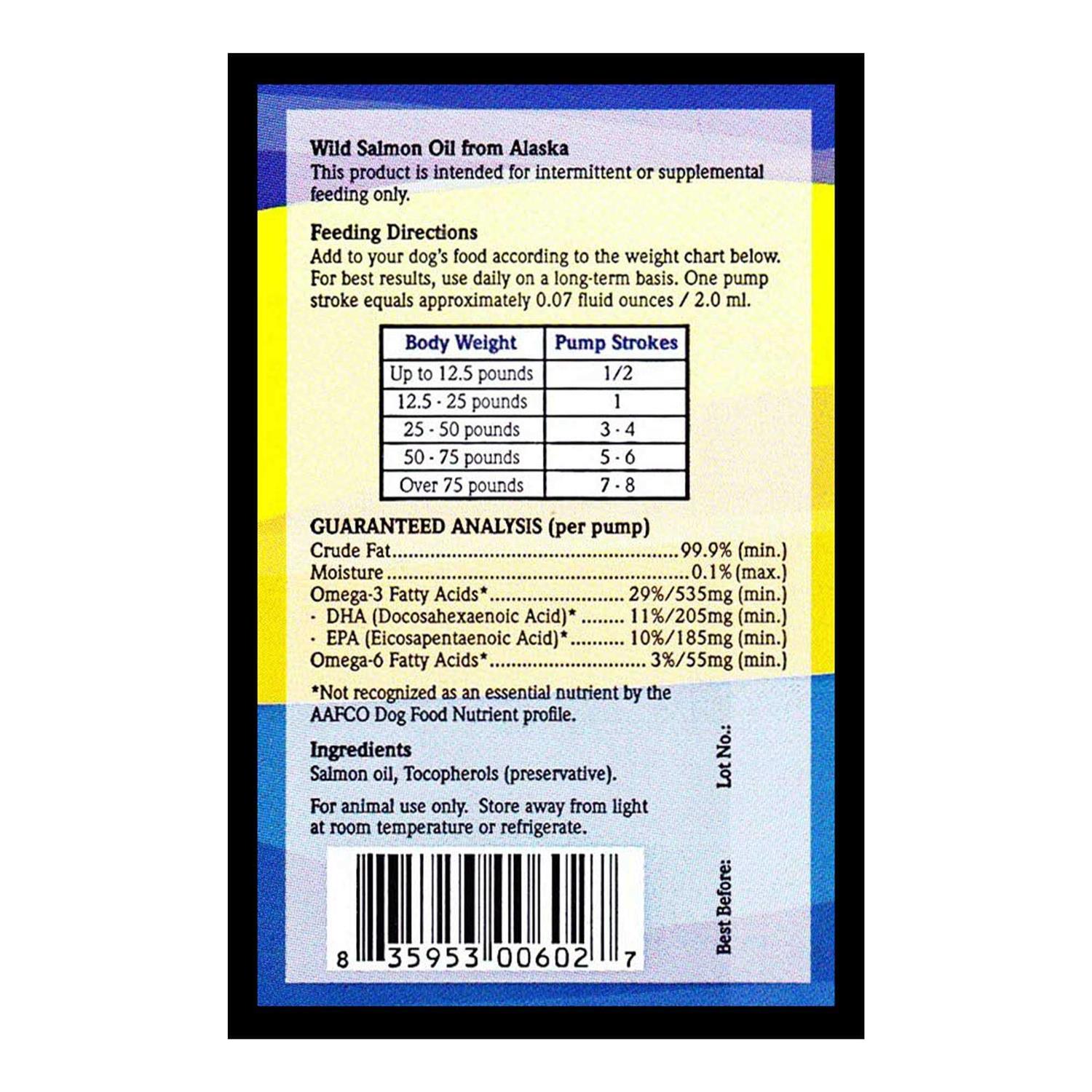Wild Alaskan Salmon Oil Based Omega 3 Dog Food Supplement - Healthber