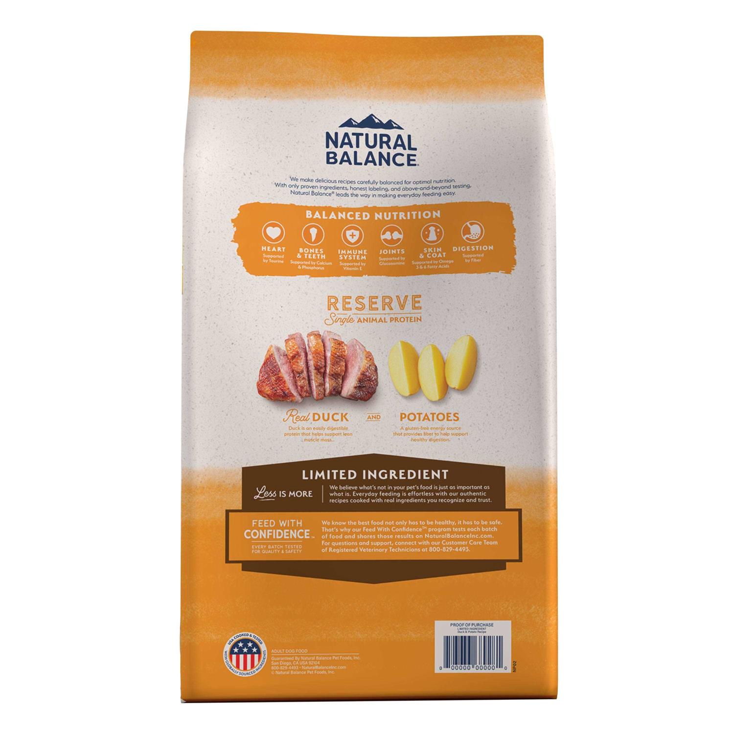 Natural Balance Limited Diets Duck & Potato Dog Food - Healthber