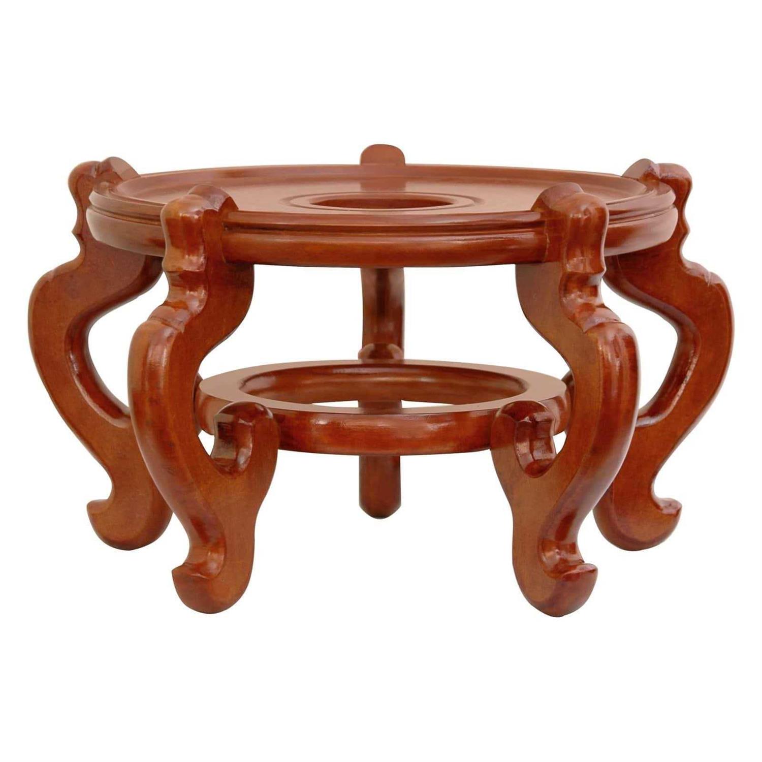 Oriental Furniture Rosewood Fishbowl Stand - Healthber