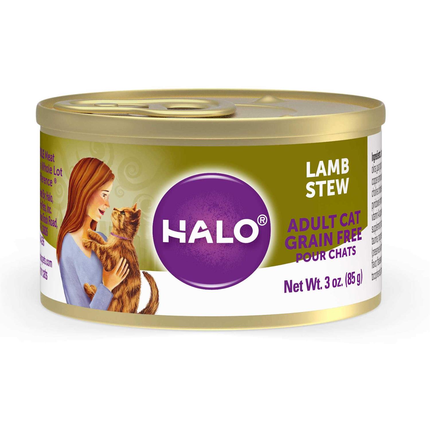 Halo Grain Free Salmon Stew Adult Cat Food - Healthber