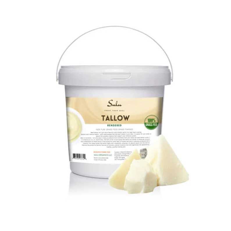 SULU ORGANICS 100% Pure Rendered Grass Fed Beef Tallow-Food Grade - Healthber