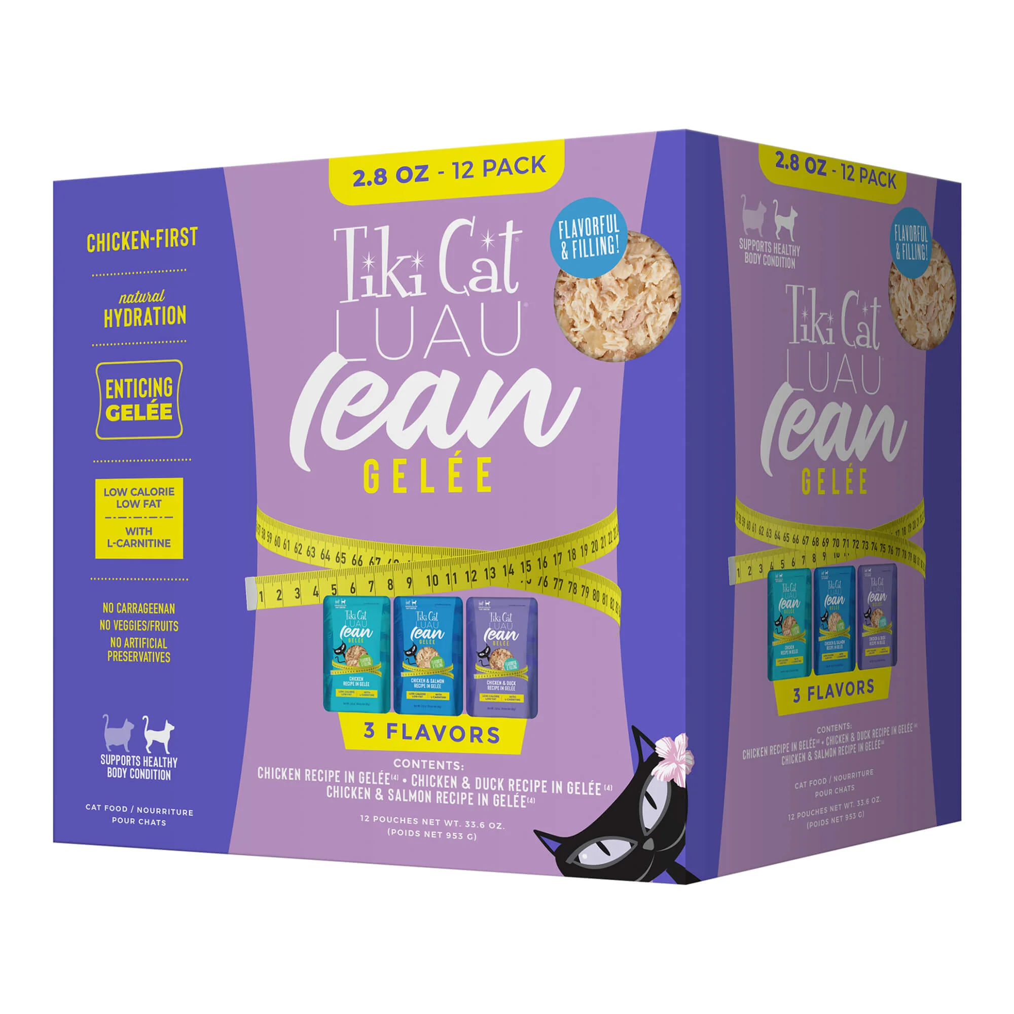 Tiki Cat Luau Lean Gelee Wet Cat Food, Variety Pack, 2.8 oz Pouch, 12 ct - Healthber