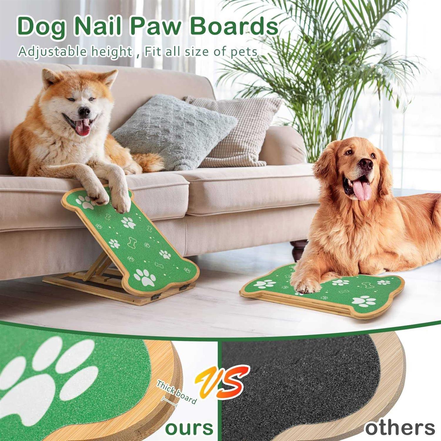 Dog Scratch Pad for Nails-Soothing Nail Care-Anxiety Free-Dog Nail Scratch Board,Alternative to Dog Nail Clippers,Scratch Square for Dogs-Adjustable - Healthber