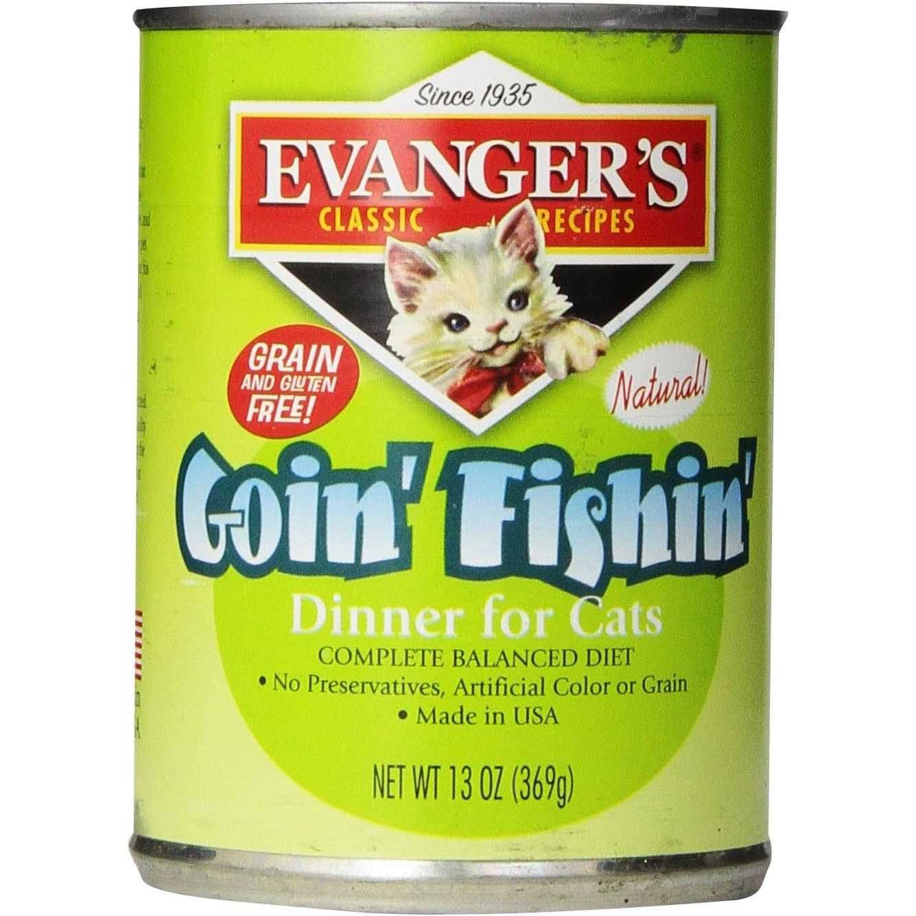 Evanger’s Classic Recipe Grain Free Goin Fishin Dinner Canned Cat Food - Healthber