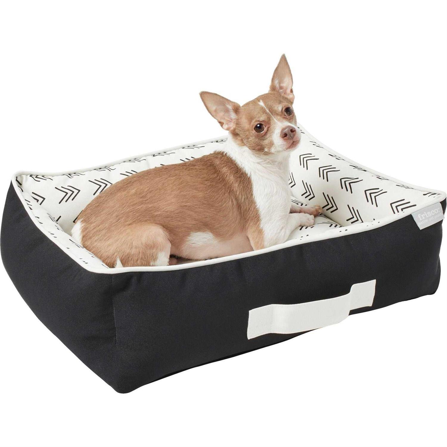 Frisco Indoor/Outdoor Bolster Cat & Dog Bed - Healthber