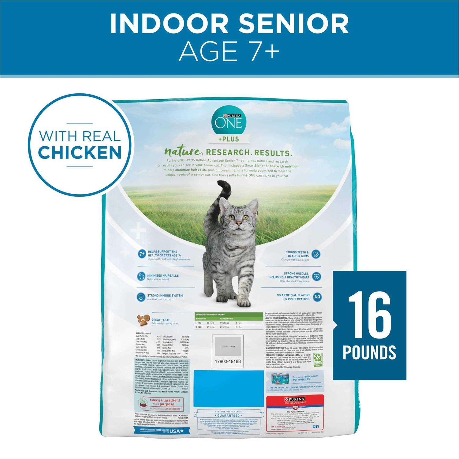 Purina Cat Chow Senior Essentials 7+ Immune + Joint Health Dry Cat Food - Healthber