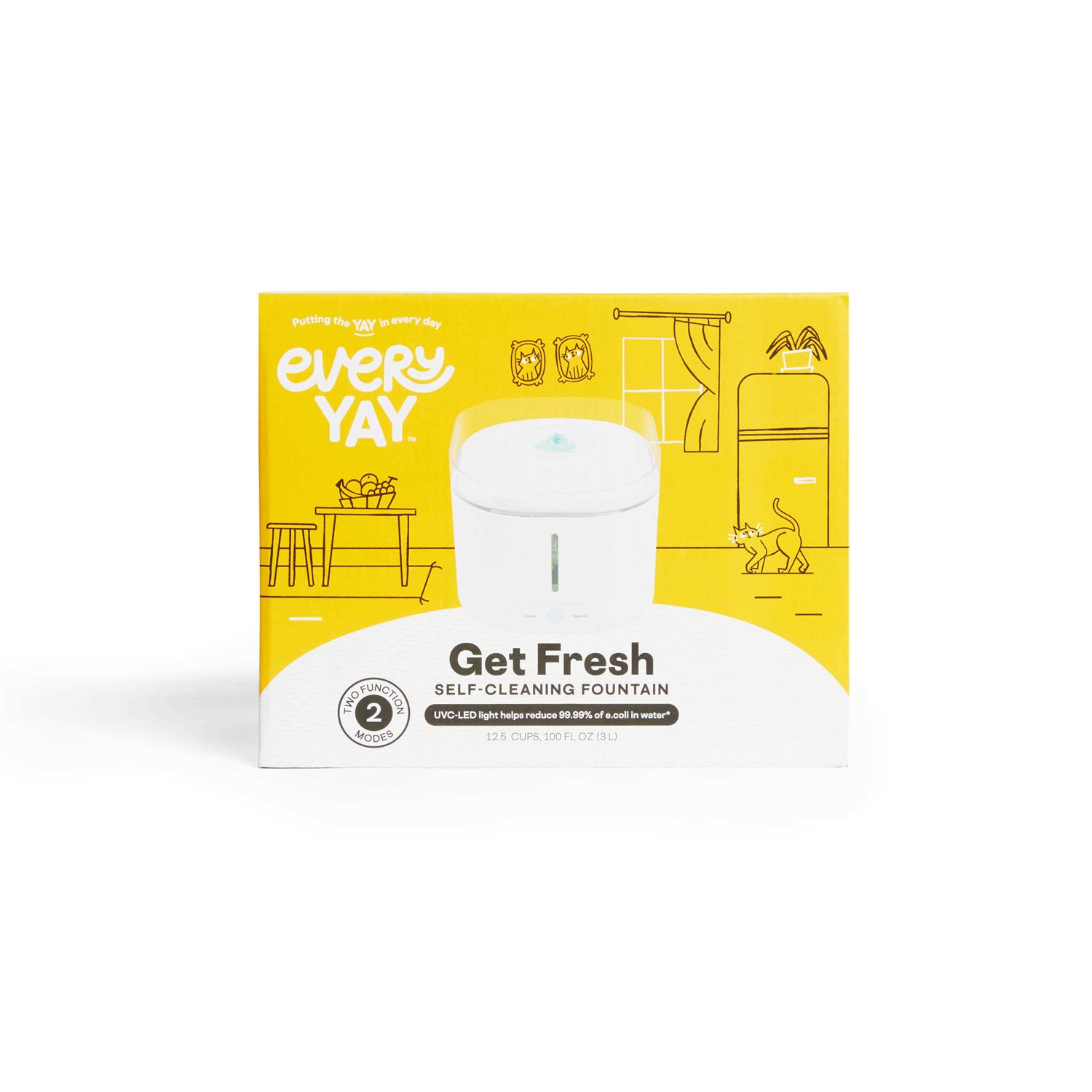 EveryYay Get Fresh Self-Cleaning Fountain for Cats - Healthber
