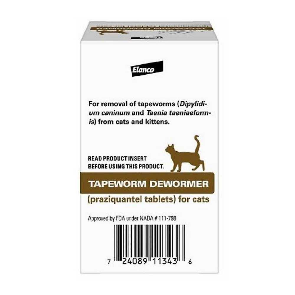 Elanco Tapeworm Dewormer Tablets for Cats, Pack of 3 - Healthber
