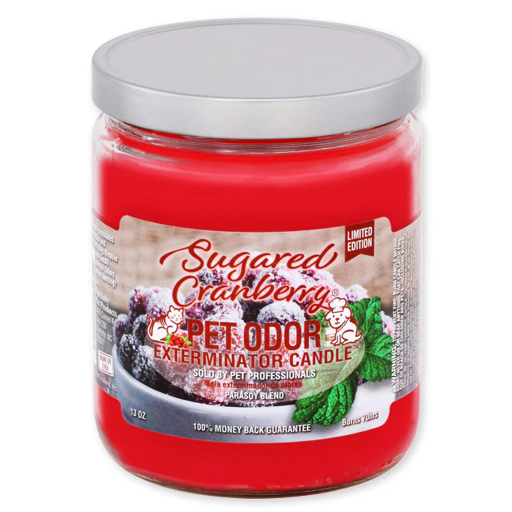 Pet Odor Exterminator Candle, Sugared Cranberry, 13 oz - Healthber