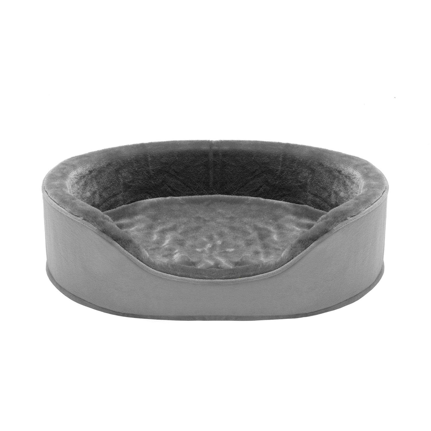 FurHaven Plush & Velvet Oval Dog Bed - Healthber