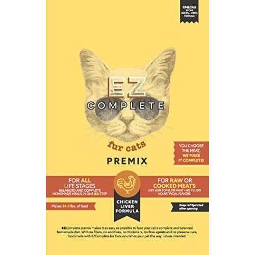 EZComplete Raw Cat Food or Cooked Premix Make A Homemade Cat Food Diet. All Natural - Healthber