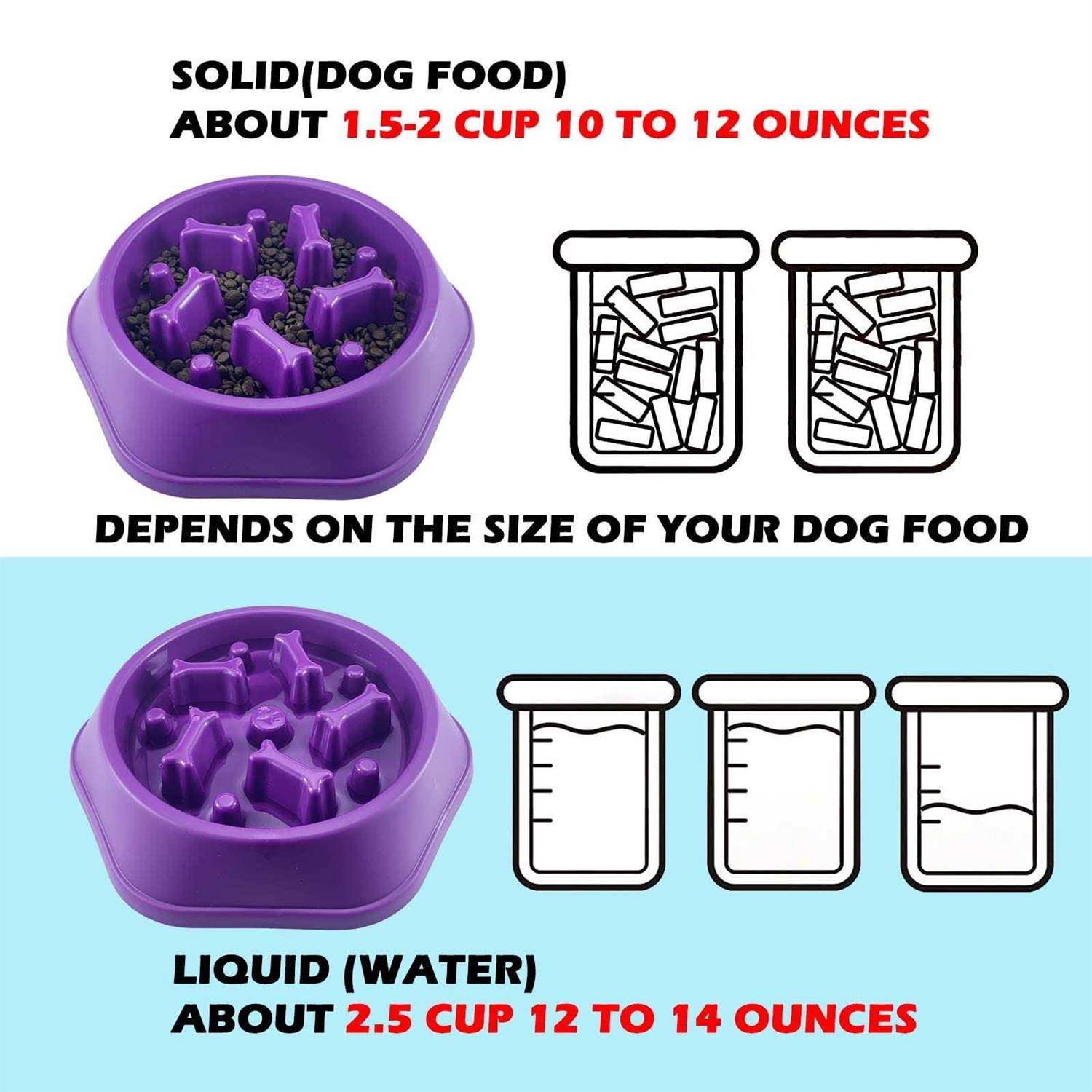 CAISHOW Slow Feeder Dog Bowl Anti Gulping Healthy Eating Interactive Bloat Stop Fun Alternative Non Slip Dog Slow Food Feeding Pet Bowl Slow Eating - Healthber