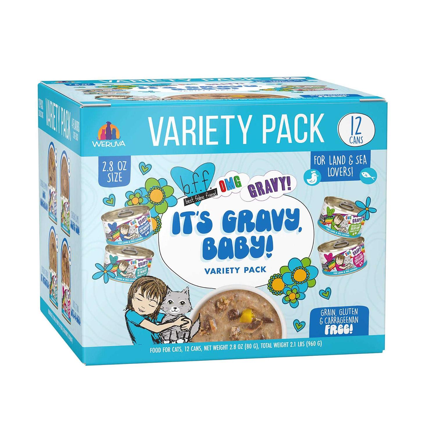 B.F.F. OMG It’s Gravy Baby! Variety Pack Wet Cat Food - Healthber