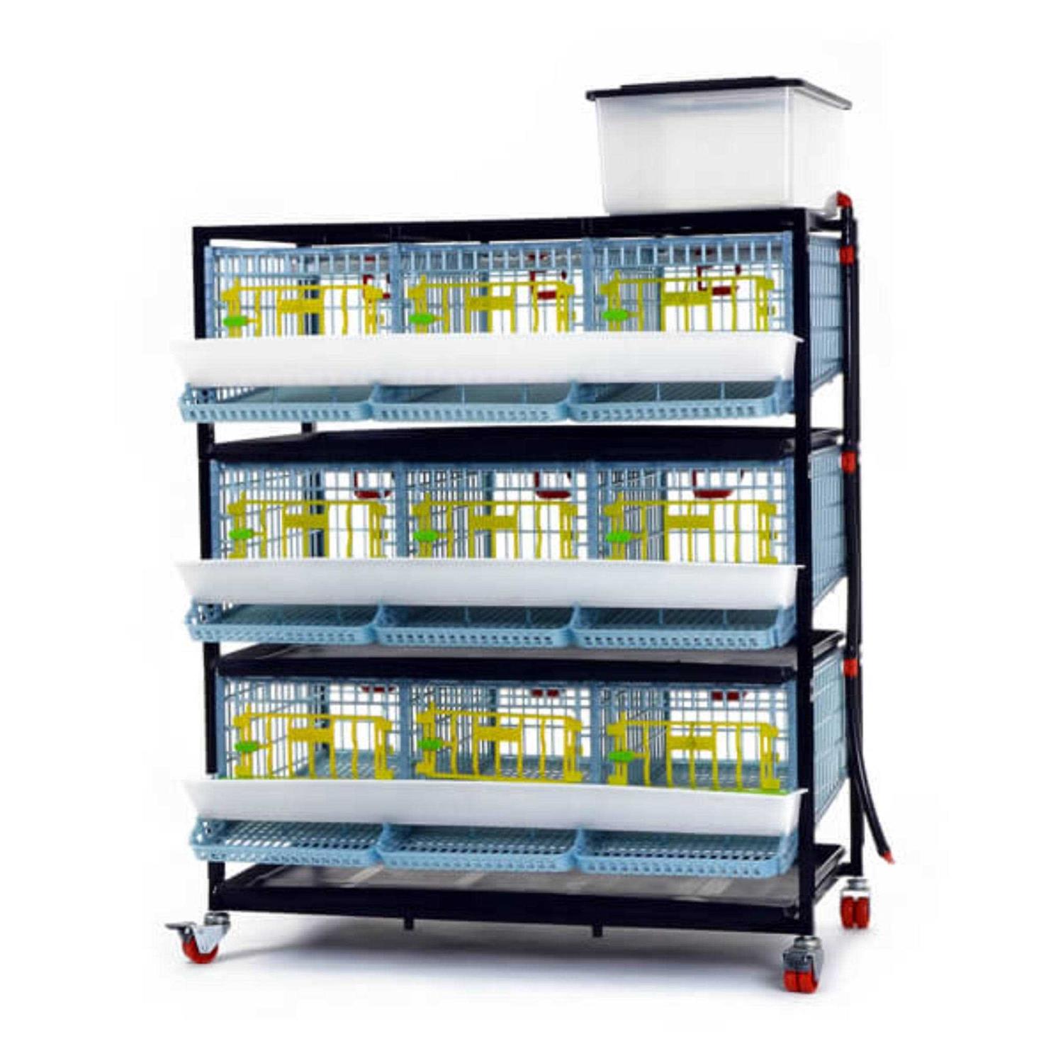 Cimuka Quail Breeding Cage Indoor 3 Layer Stackable Quail Coop - Healthber