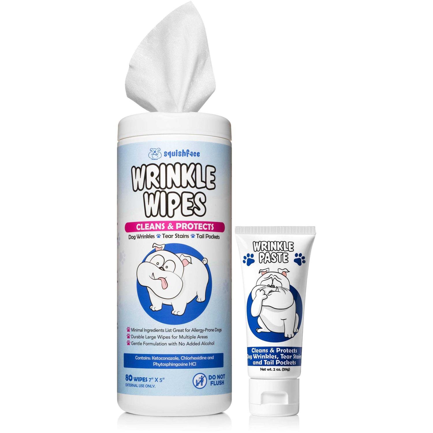 Squishface Protect Your Dogs Wrinkles With Wrinkle Paste + Wrinkle Wipes - Healthber