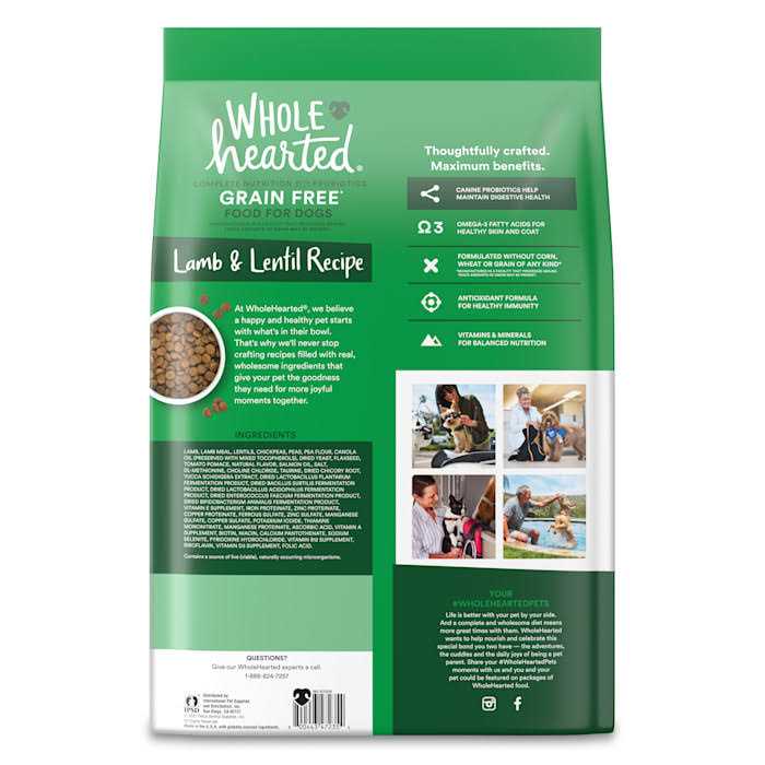 WholeHearted Grain Free All Life Stages Lamb and Lentil Formula Dry Dog Food - Healthber