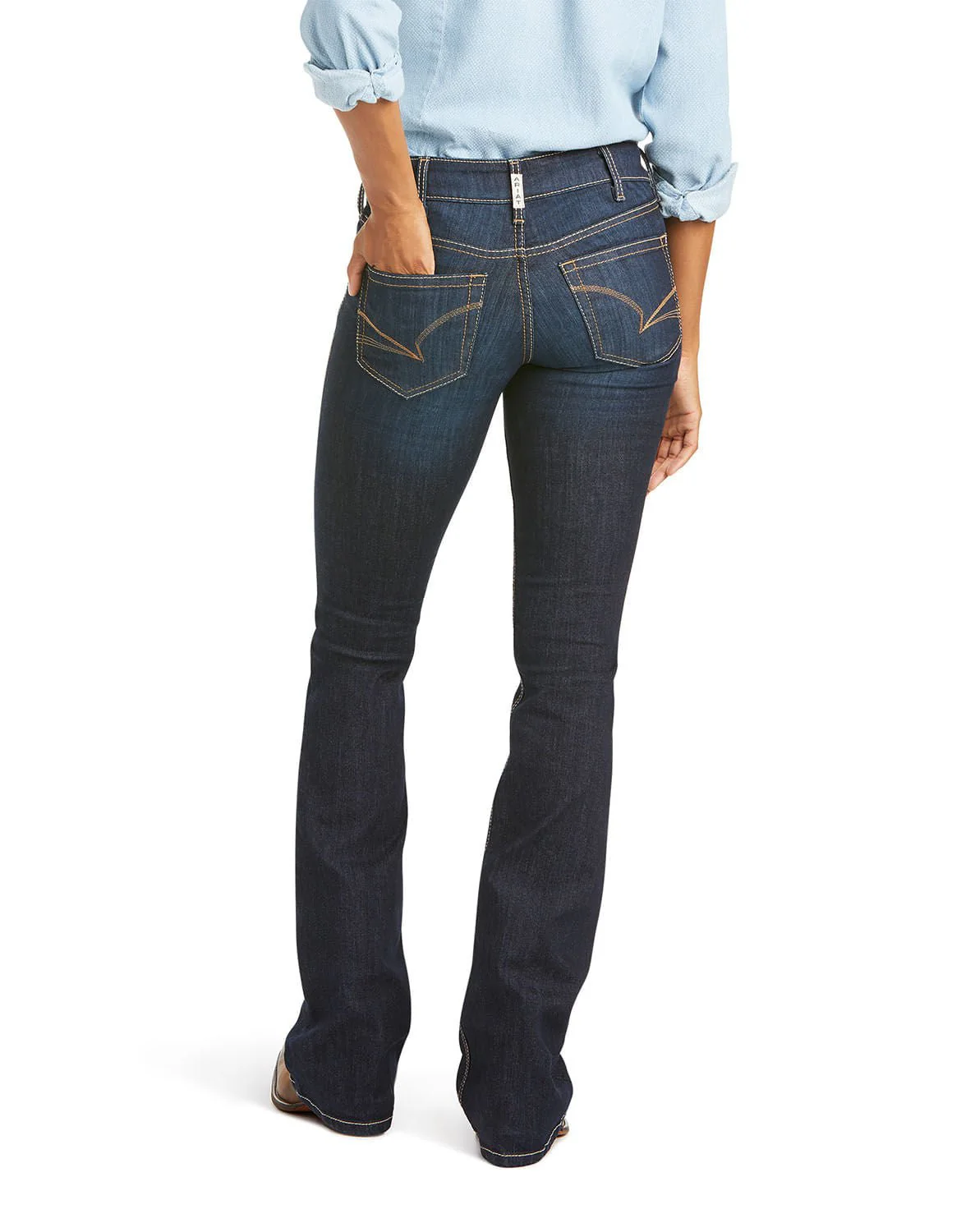 Ariat Women's R.E.A.L. Mid Rise Arrow Fit Jocelyn Boot Cut Jean - Healthber