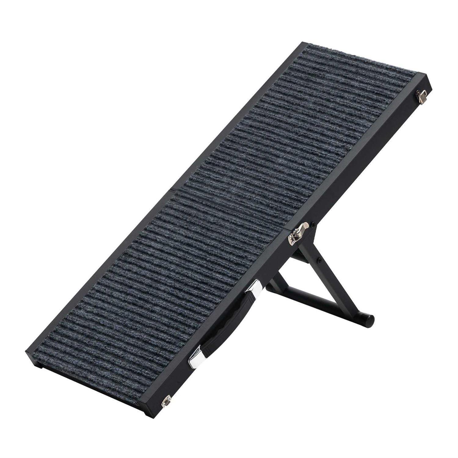 MAHANCRIS Dog Ramp 32” Long Portable Pet Stair Ramp with Non-Slip Rug Surface - Healthber