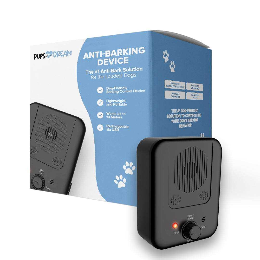 PupsDream Pain Free Anti-Barking Device Rechargeable Dog Bark Stopper - Healthber