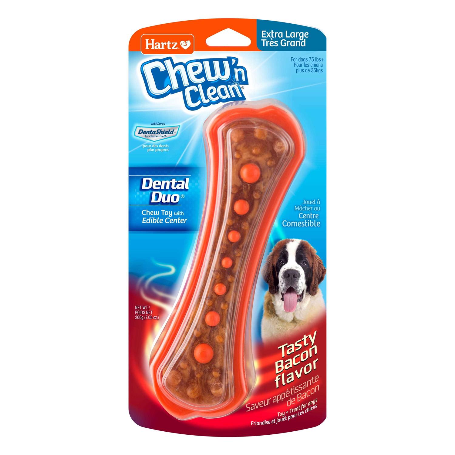 Hartz Chew ‘n Clean Dental Duo Dog Toy - Healthber
