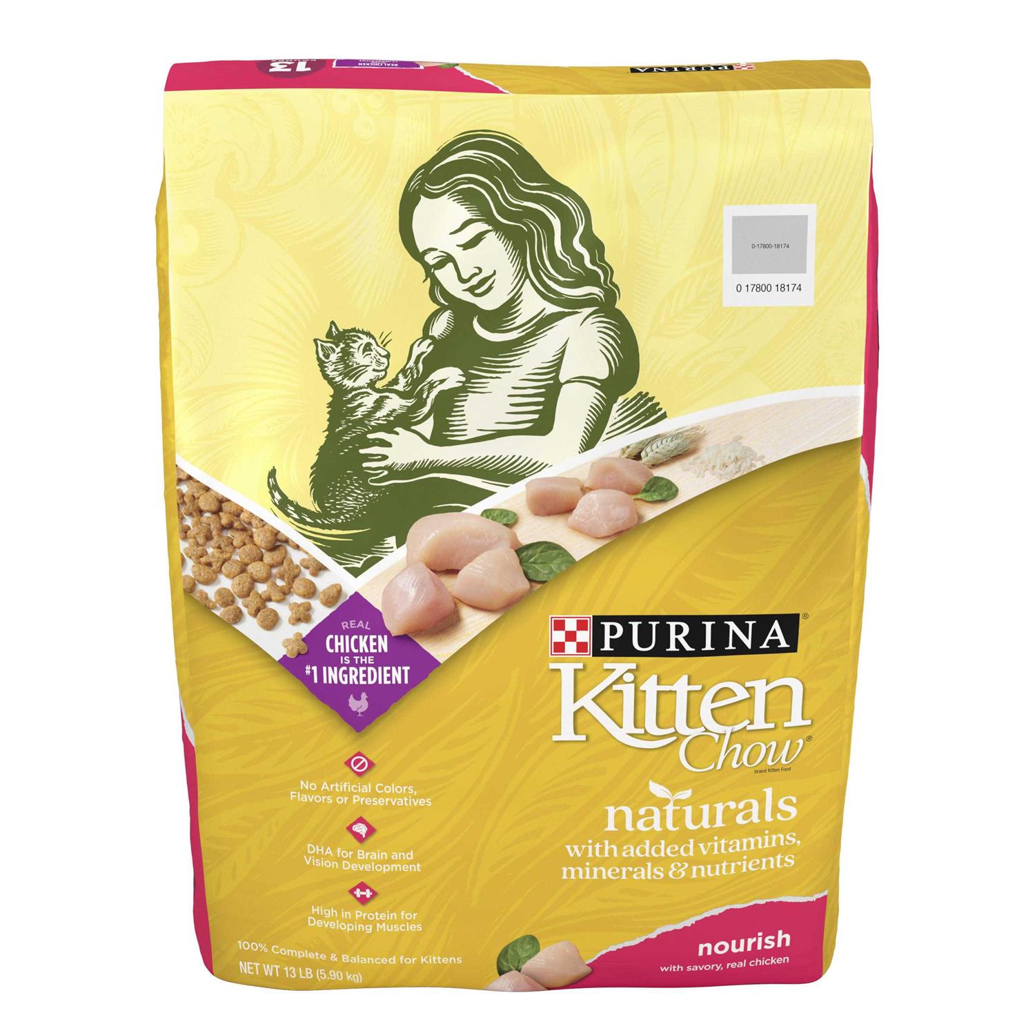 Purina Kitten Chow High Protein Cat Food Naturals with Added Vitamins, Minerals and Nutrients - Healthber