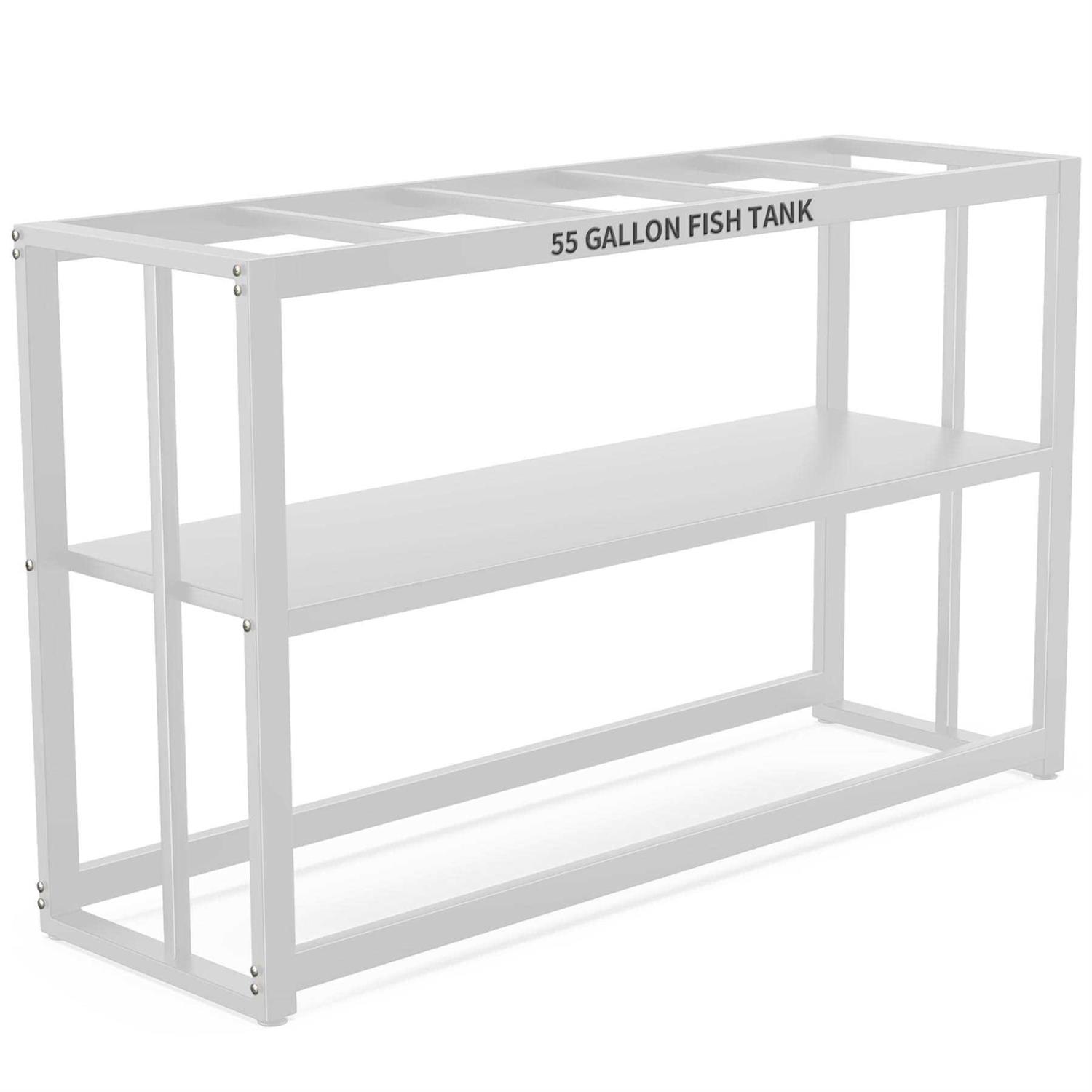 Akenow 55-75 Gallon Fish Tank Stand with Storage Shelf, 48.5 x14.9 x 29.2 Inch Aquarium Stand, Turtle Tank, Reptile Terrariums and Breeder Tank - Healthber