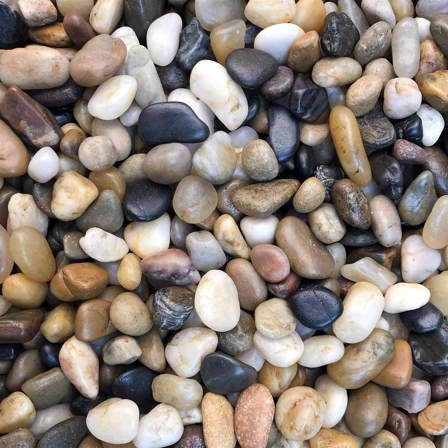 Voulosimi River Rock Stones Natural Decorative Polished Mixed Pebbles Gravel,Outdoor Decorative Stones for Plant Aquariums - Healthber