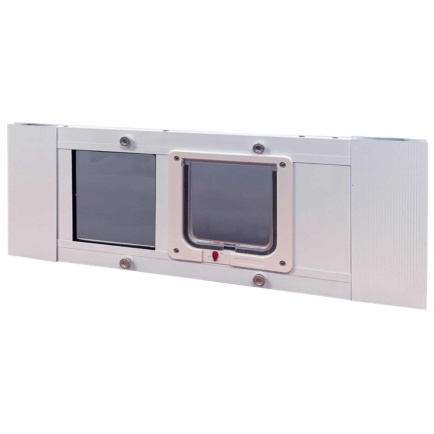 Ideal Pet Products Aluminum Sash Window Cat Flap Door - Healthber