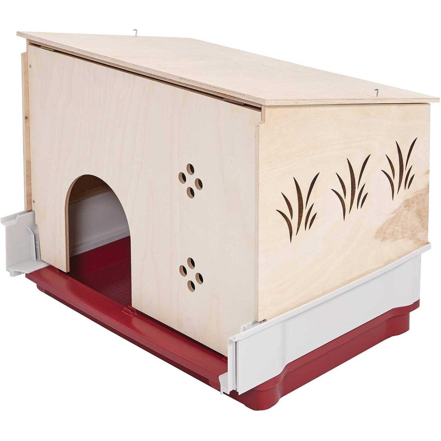 Midwest Wabbitat Deluxe Rabbit Home Wood Hutch Extension - Healthber