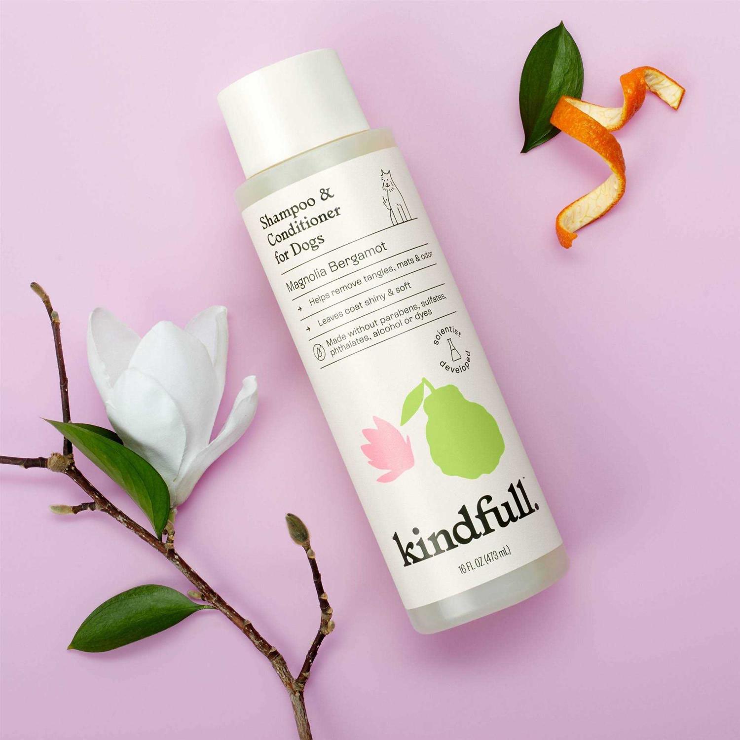 Kindfull Magnolia Bergamot Dog Shampoo & Conditioner - Healthber