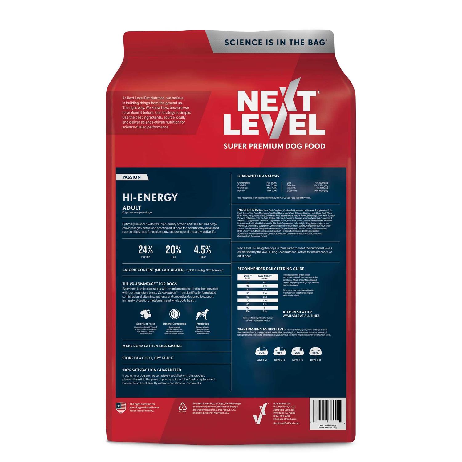 Next Level Hi-Energy Adult Dry Dog Food - Healthber