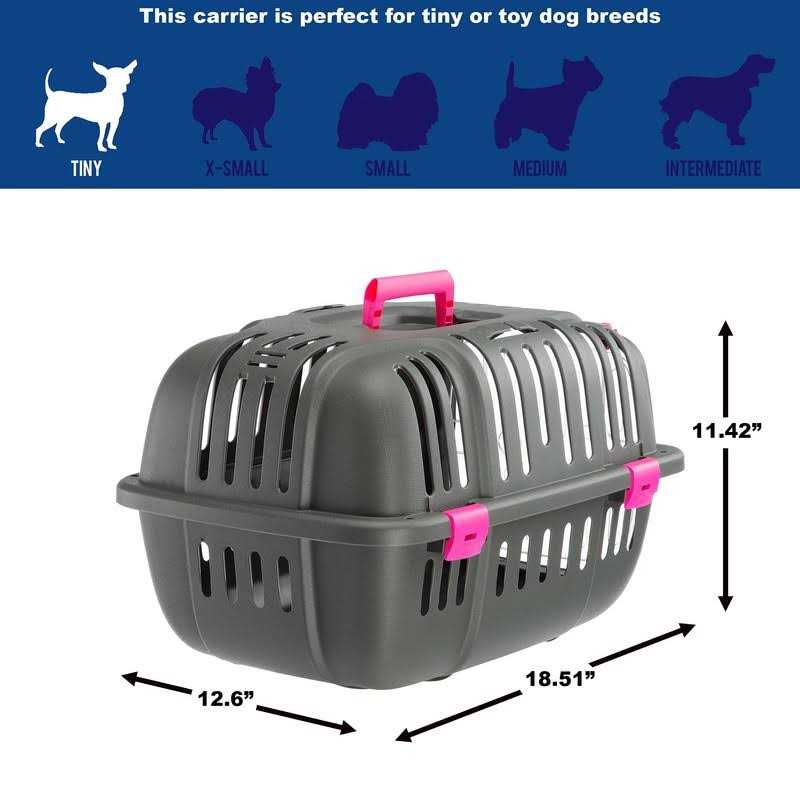 Ferplast Jet Pet Carrier Value Dog Carrier Suitable for XS Dog Breeds & Small Cats - Healthber