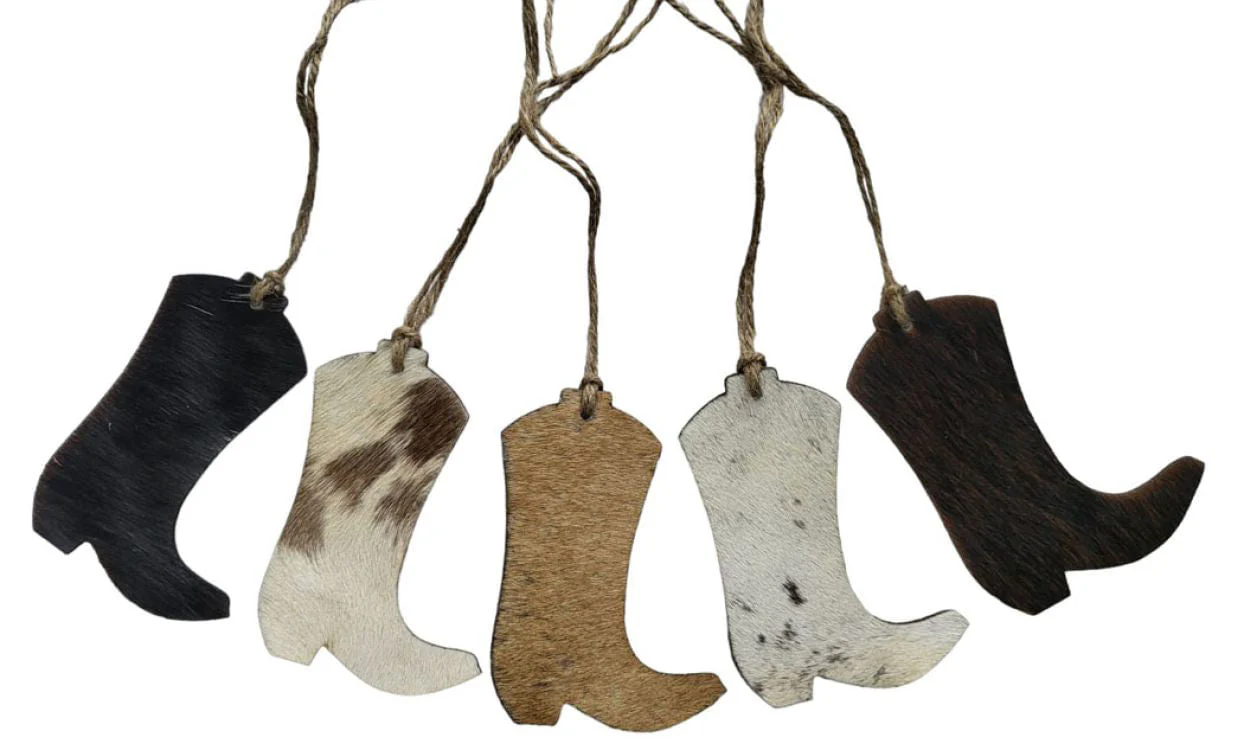 Cowhide Leather Christmas Ornament - Healthber