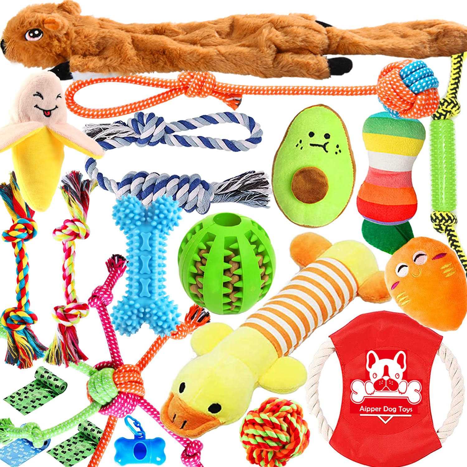 Aipper Dog Puppy Toys 20 Pack, Puppy Chew Toys for Fun and Teeth Cleaning - Healthber