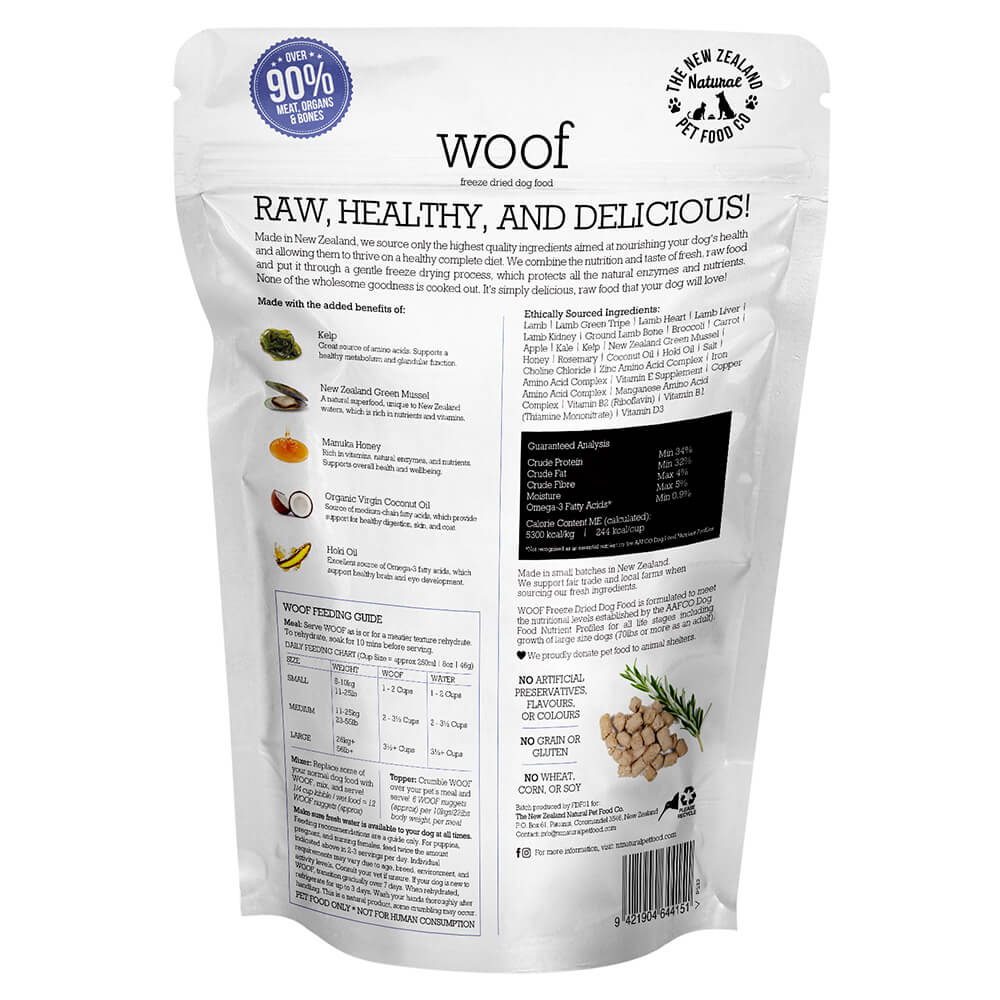 Woof Lamb Freeze Dried Dog Food - Healthber