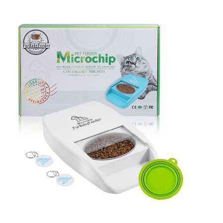 FurBabyFeeder Microchip Pet Feeder – Suitable for Both Wet and Dry Food + FREE TRAVEL BOWL – Uses Included Microchip Collar Tag - Healthber