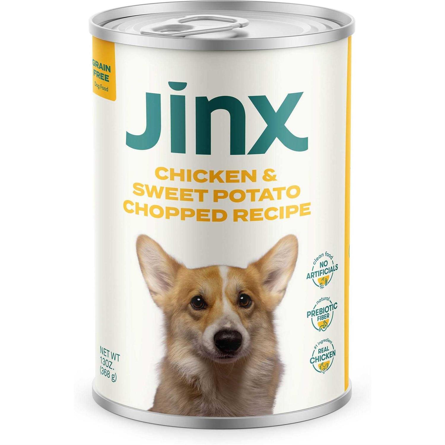 Jinx Grain-Free Sweet Potato Chopped Recipe Wet Dog Food - Healthber