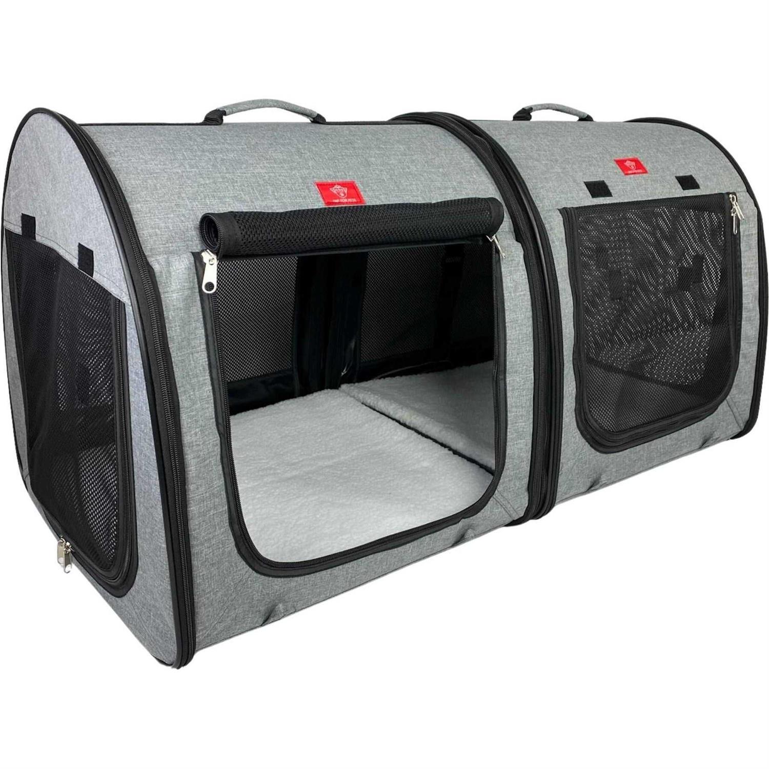 One for Pets Cat Outdoor Playpen with Seatbelt Straps, Black - Healthber