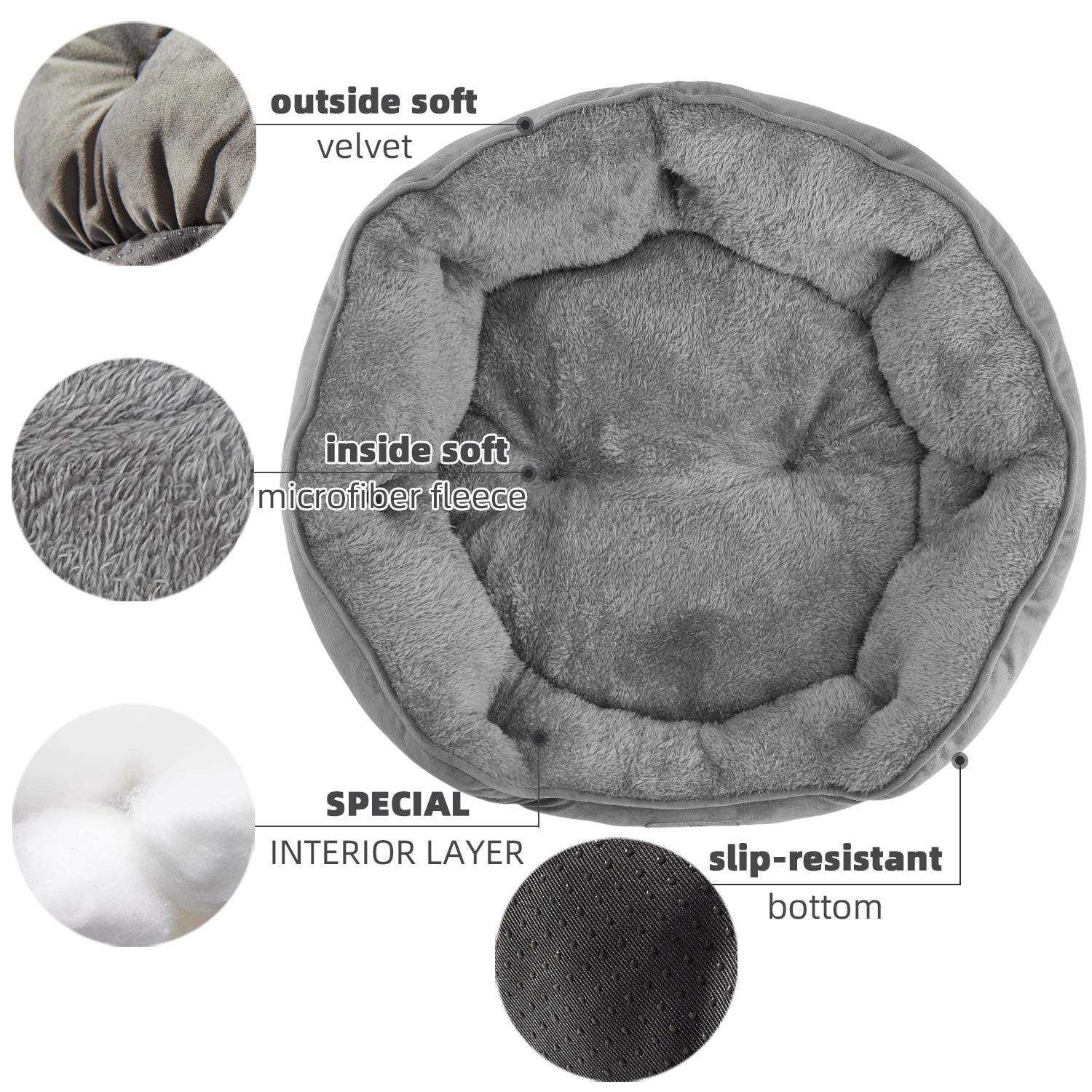 Asvin Small Dog Bed for Small Dogs, Cat Beds for Indoor Cats, Pet Bed for Puppy and Kitty - Healthber