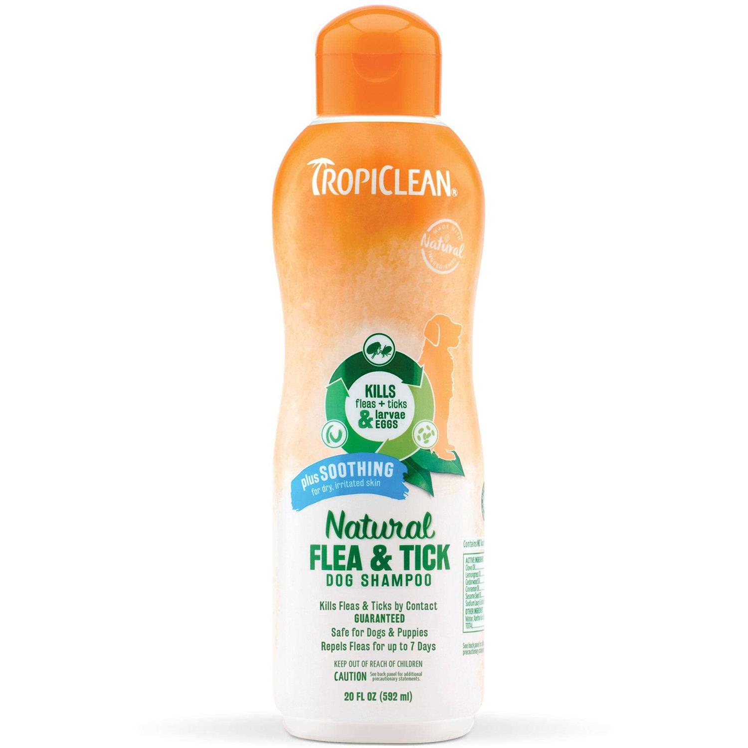 Tropiclean Natural Flea & Tick Shampoo Plus Soothing - Healthber