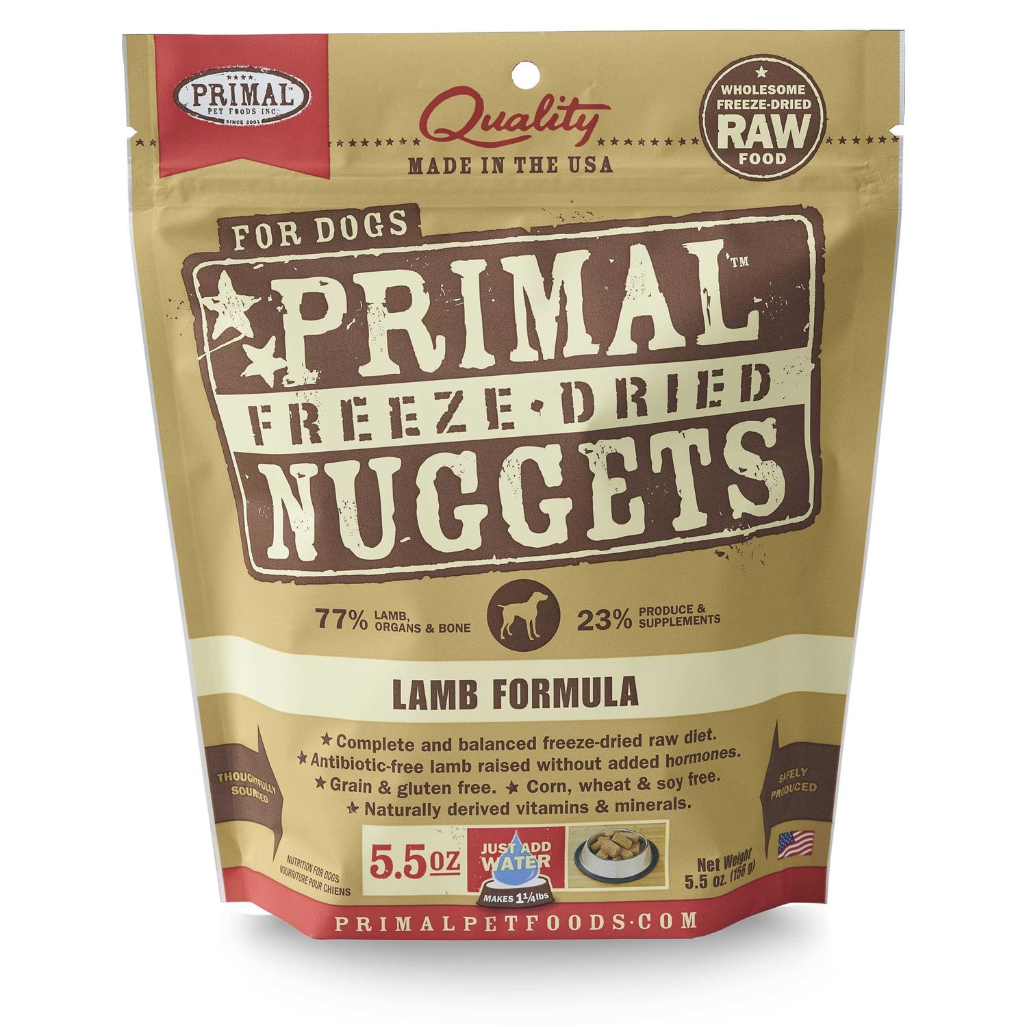 Primal Freeze Dried Nuggets Lamb Dog Food - Healthber