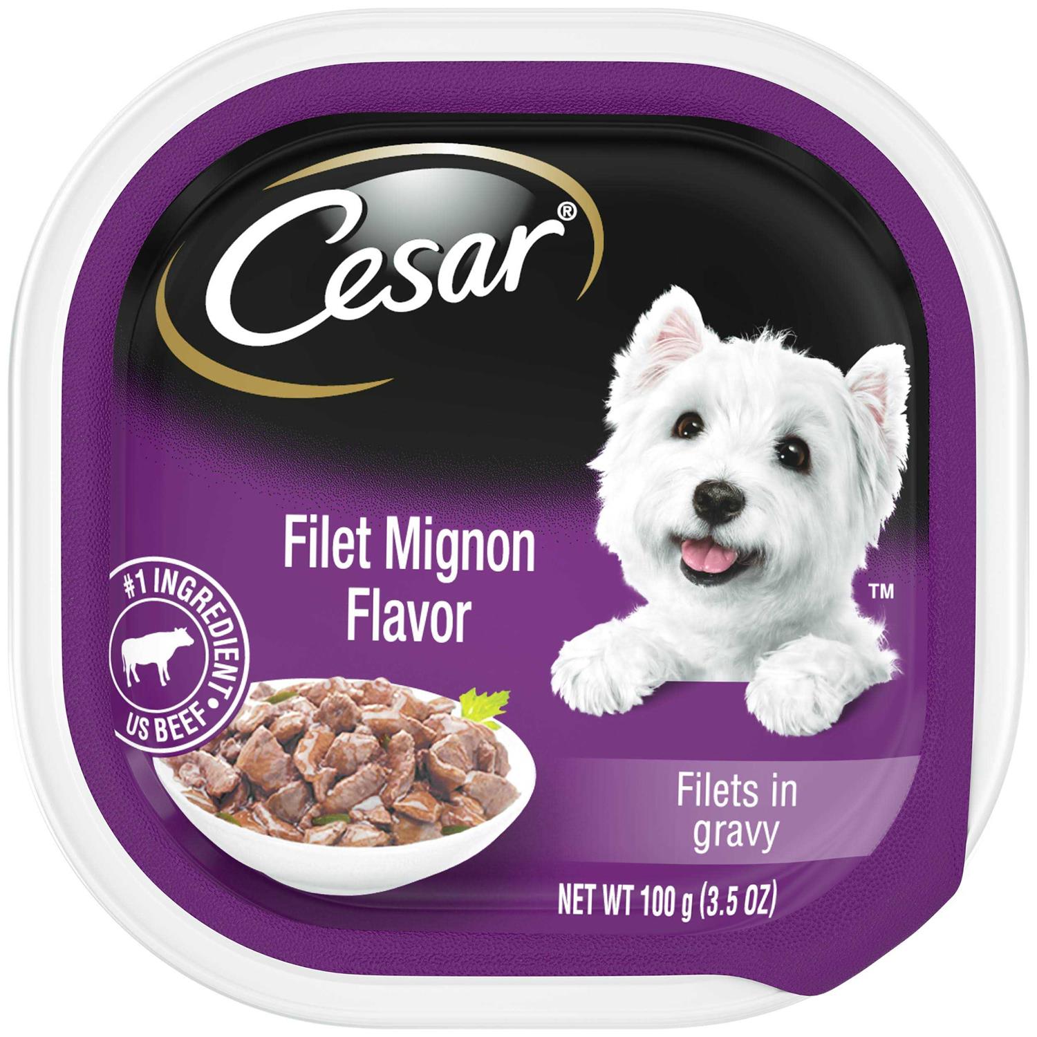 Cesar Gourmet Filets in Sauce Filet Mignon Dog Food - Healthber