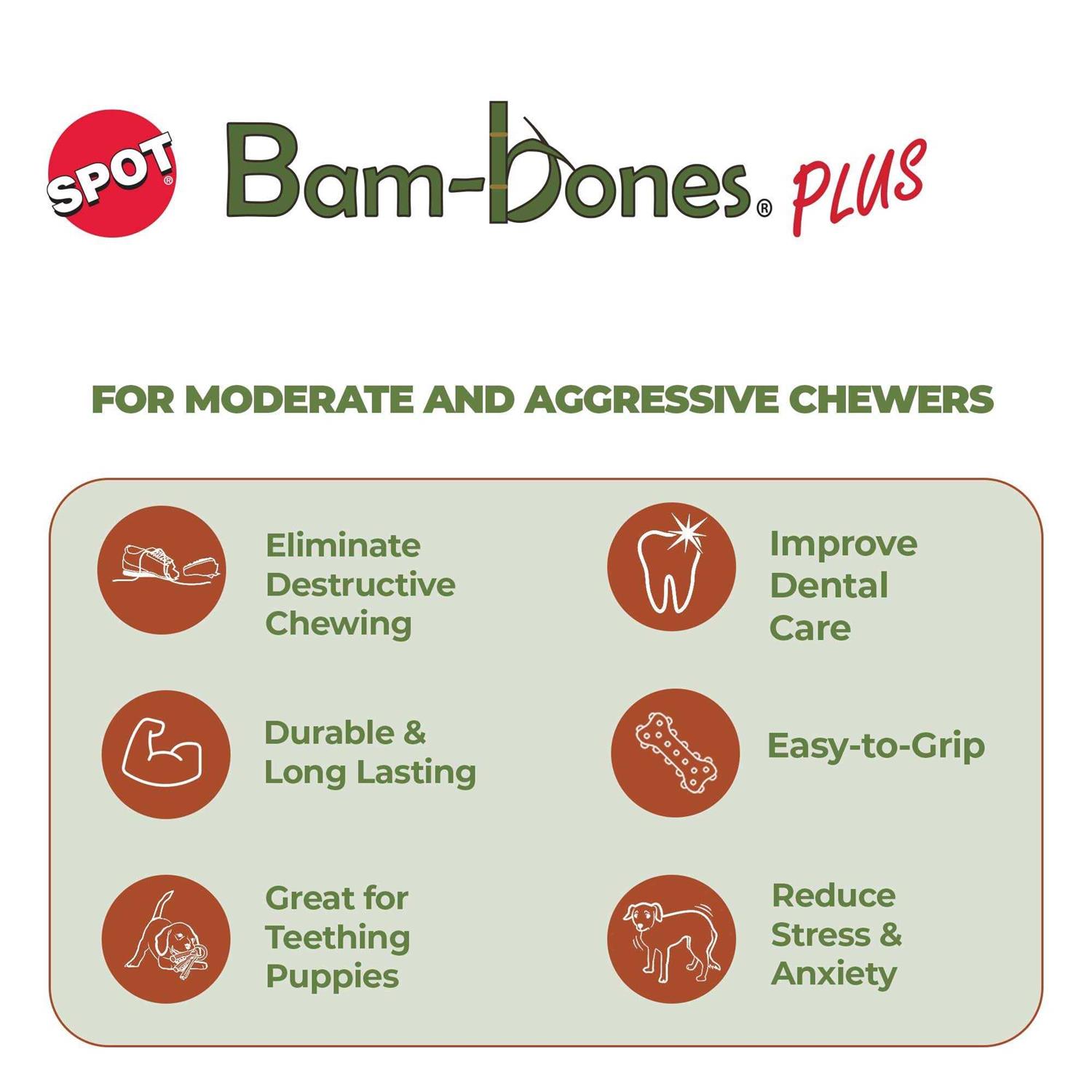 Bam-Bone Plus Branch Beef Dog Toy - Healthber