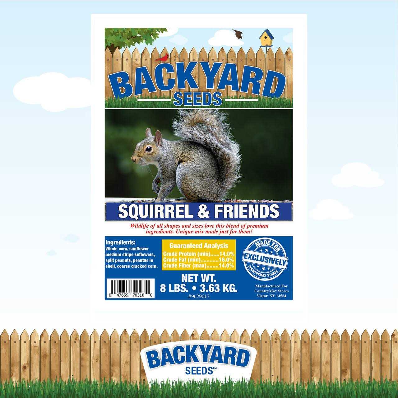 Backyard Seeds Squirrel & Friends Wildlife Mix - Healthber