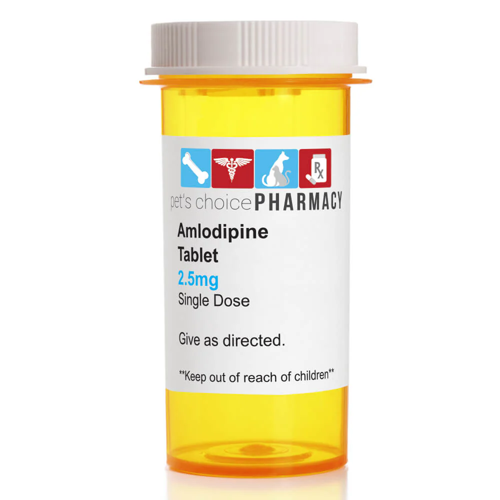 Rx Amlodipine Besylate Tablets for Dogs & Cats (Generic) - Healthber