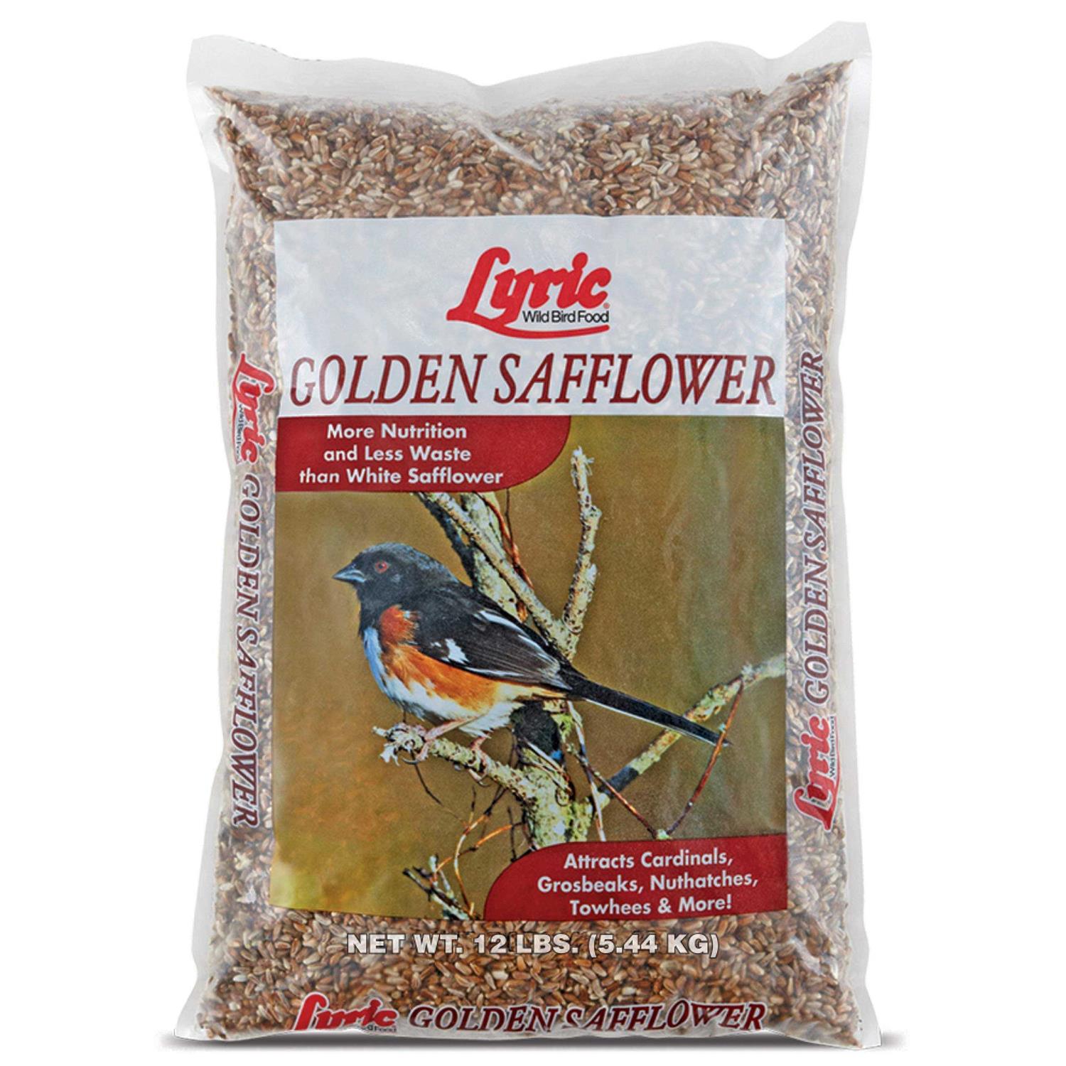 Lyric Golden Safflower Seed Wild Bird Food - Healthber
