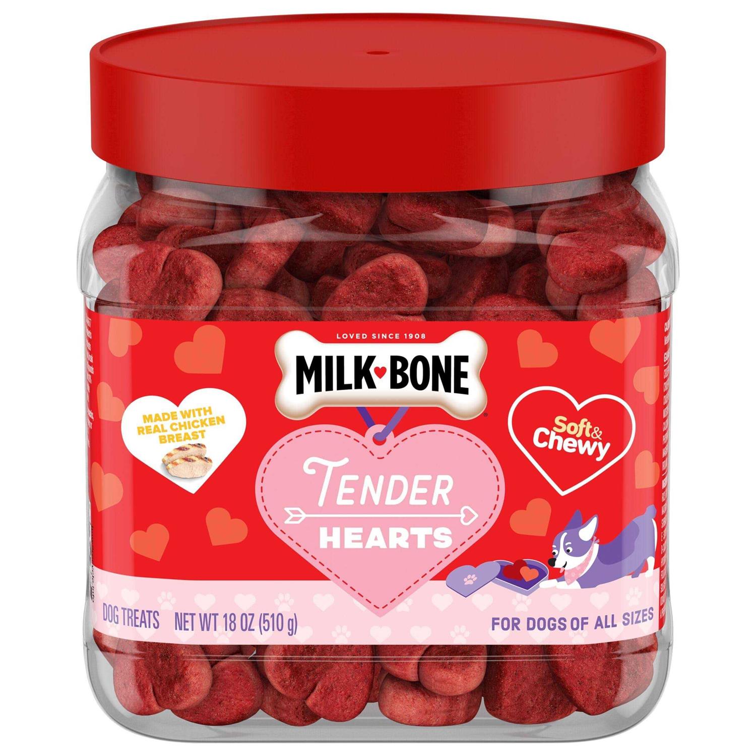 Milk-Bone Tender Hearts Soft & Chewy Dog Treats - Healthber