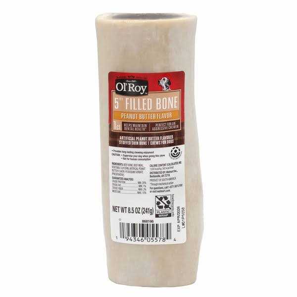 Ol’ Roy 5 inch Stuffed Shin Dog Chew Bone - Healthber