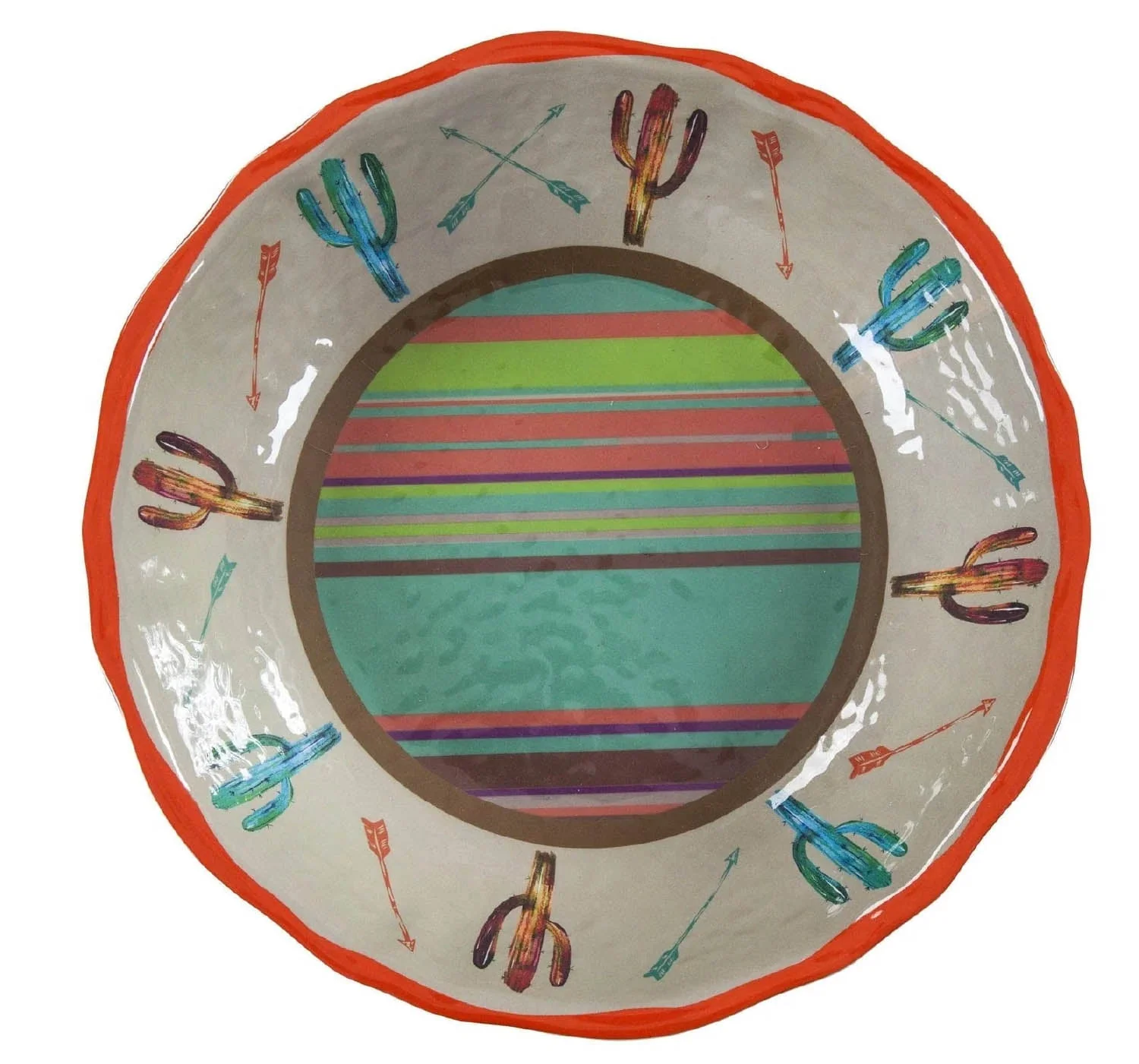 Saguaro Cactus Melamine Serving Bowl - Healthber