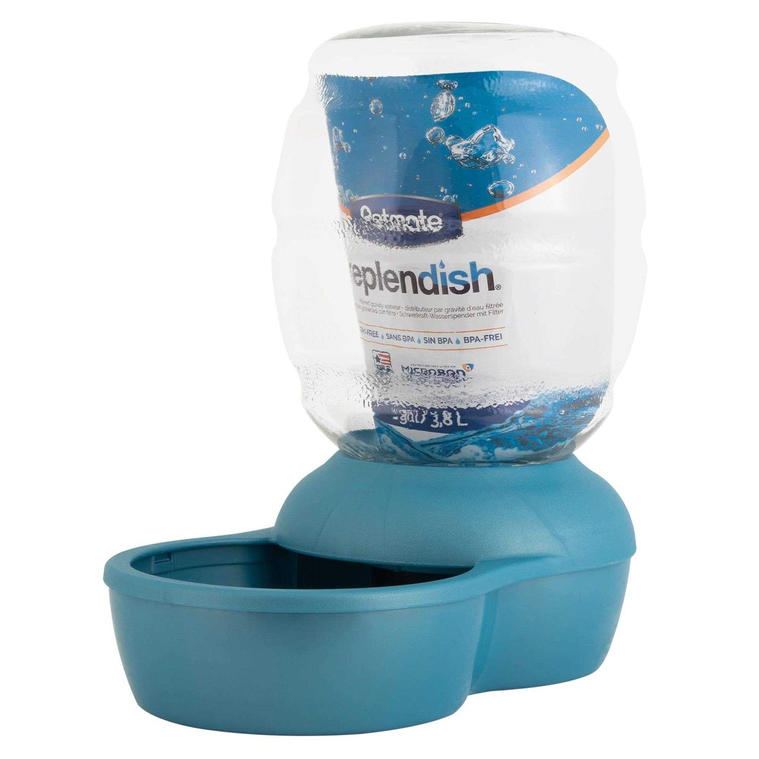 Petmate Replendish Automatic Gravity Waterer with Microban for Cats & Dogs - Healthber